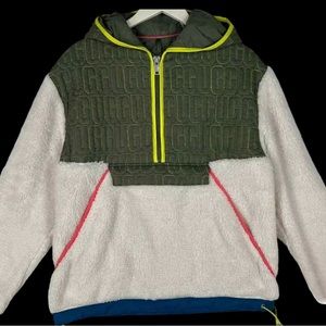UGG- Unisex Iggy Sherpa Half-Zip Hooded Pullover- Sz XL- MSRP $228- NWOT